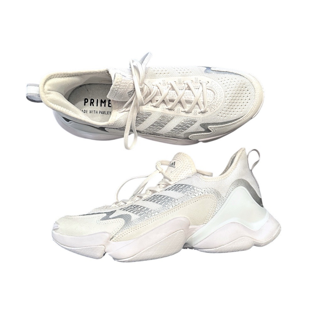 NWOT Adidas Impact FLX Mahomes Football Training Shoes White silver and pink